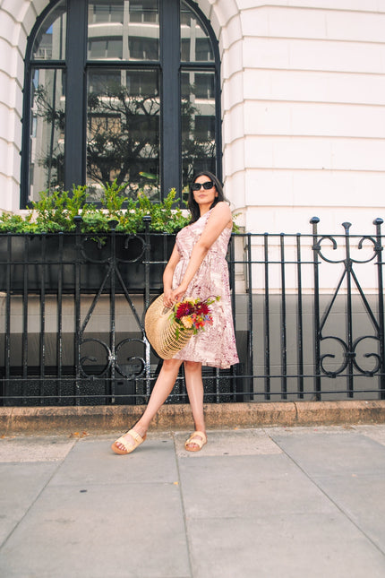Violet Fish I Isabella  Dress - Tiger Print Jewel Red