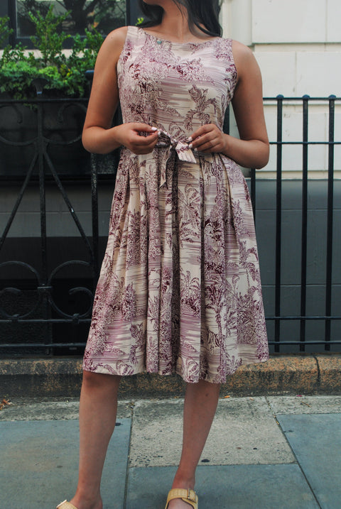 Violet Fish I Isabella  Dress - Tiger Print Jewel Red