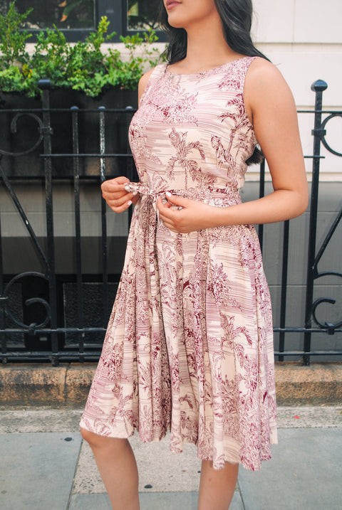 Violet Fish I Isabella  Dress - Tiger Print Jewel Red