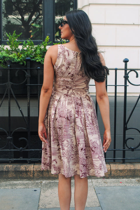 Violet Fish I Isabella  Dress - Tiger Print Jewel Red