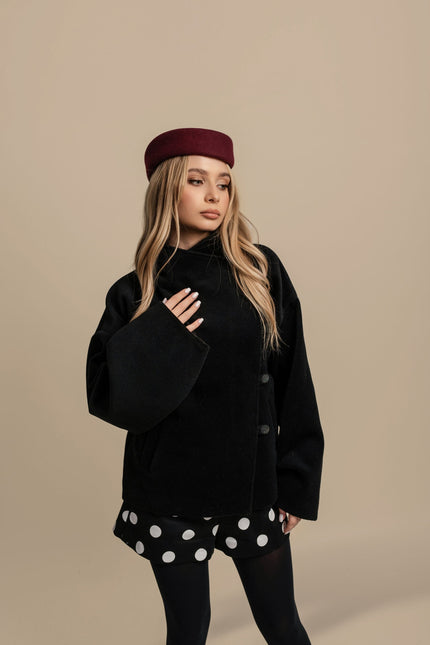 Maoconcept | Elegancka czarna kurtka z podszewką