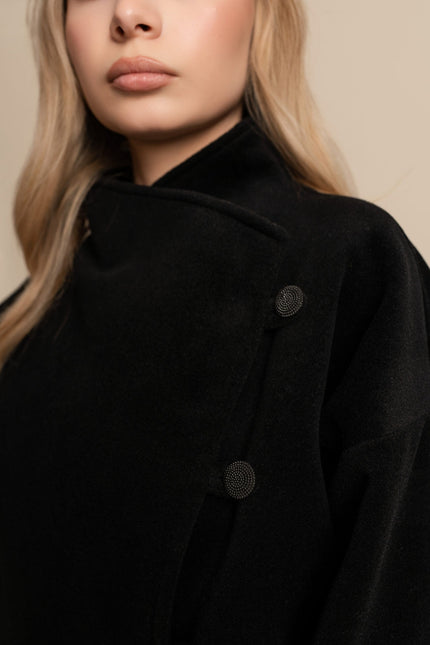 Maoconcept | Elegancka czarna kurtka z podszewką
