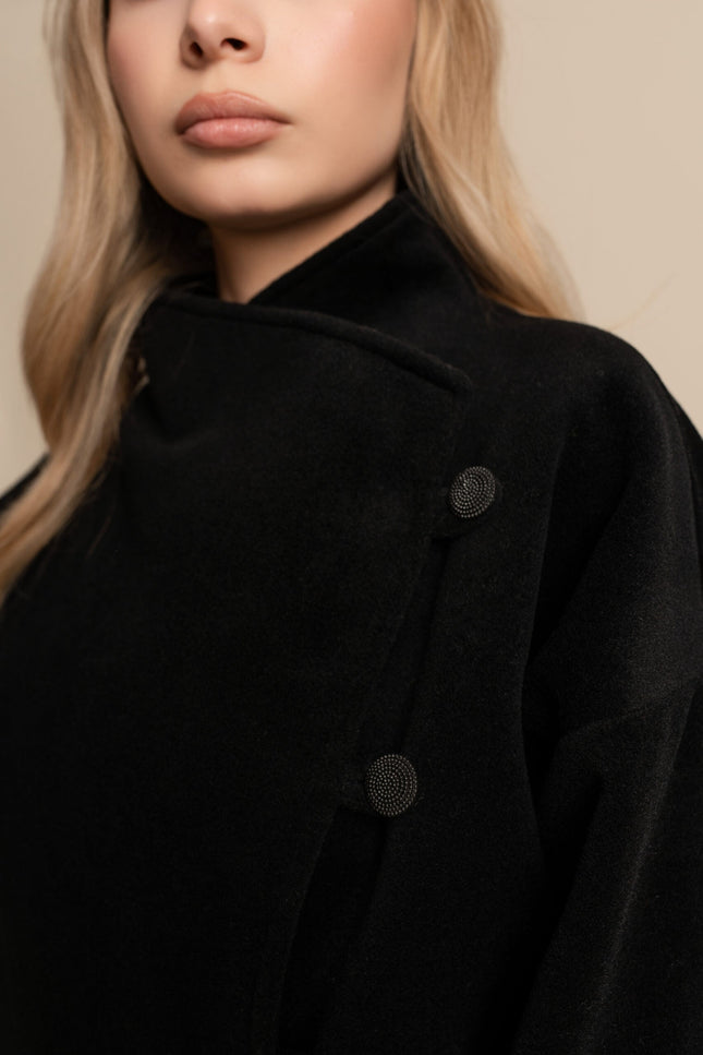 Maoconcept | Elegancka czarna kurtka z wełny
