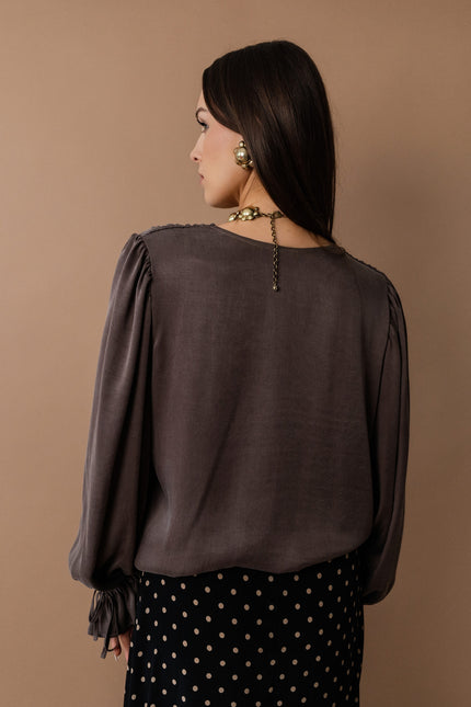 Maoconcept | Brown cupro shirt