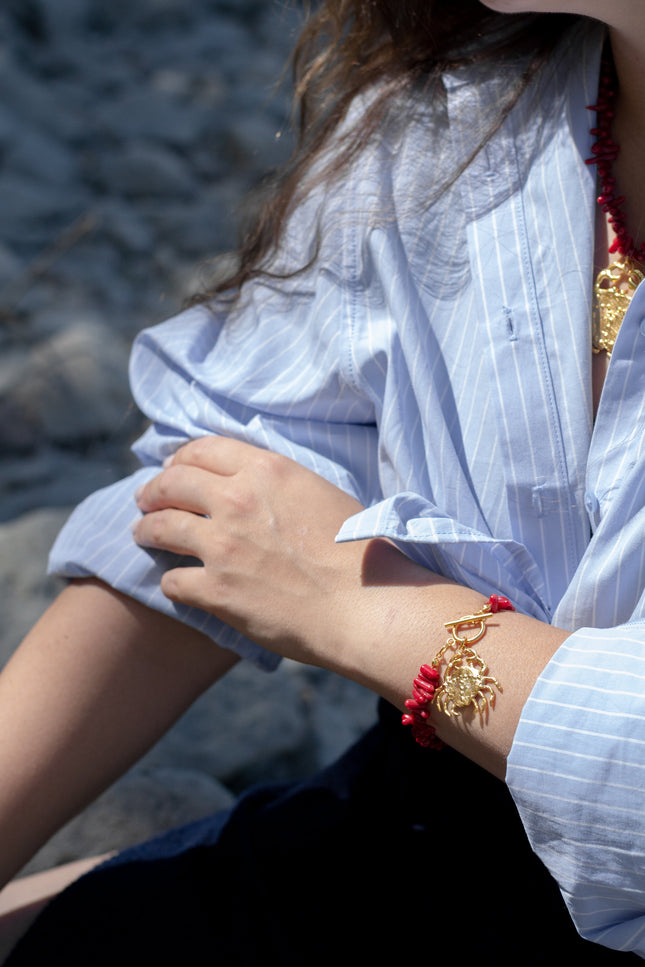 Pezi Jewellery | Carcinos Red korall bracelet