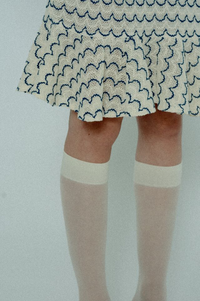 Relax baby be cool | High Waist Mini skirt with ruffled hem Marine