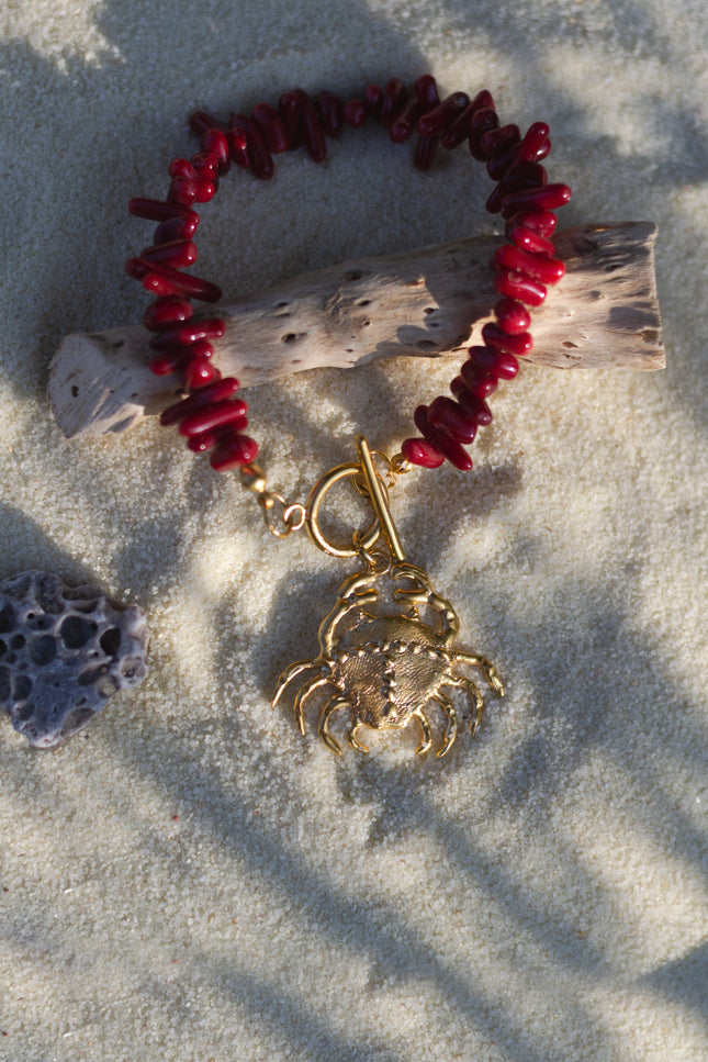 Pezi Jewellery | Carcinos Red korall bracelet