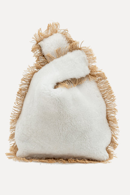 Entrudo | Bornes Bucket Bag with jute and faux fur