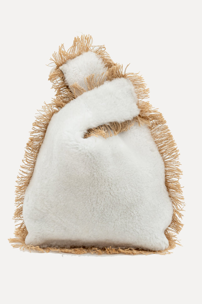 Entrudo | Bornes Bucket Bag with jute and faux fur