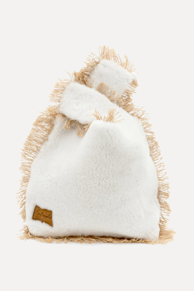 Entrudo | Bornes Bucket Bag with jute and faux fur
