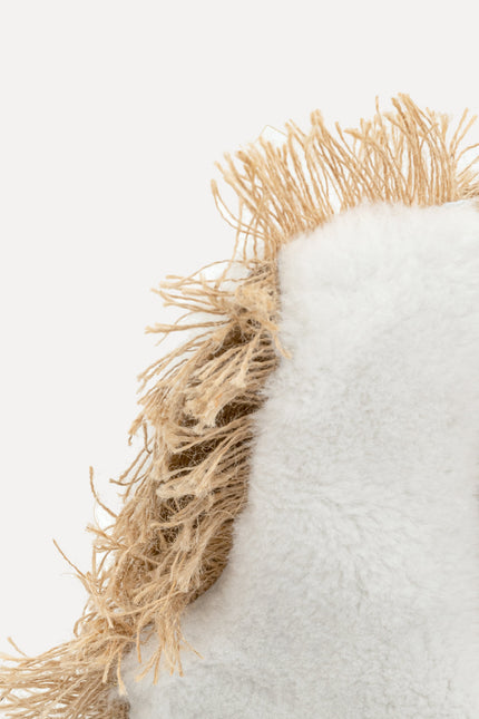 Entrudo | Bornes Bucket Bag with jute and faux fur