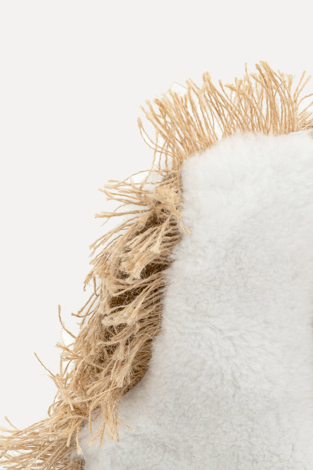 Entrudo | Bornes Bucket Bag with jute and faux fur