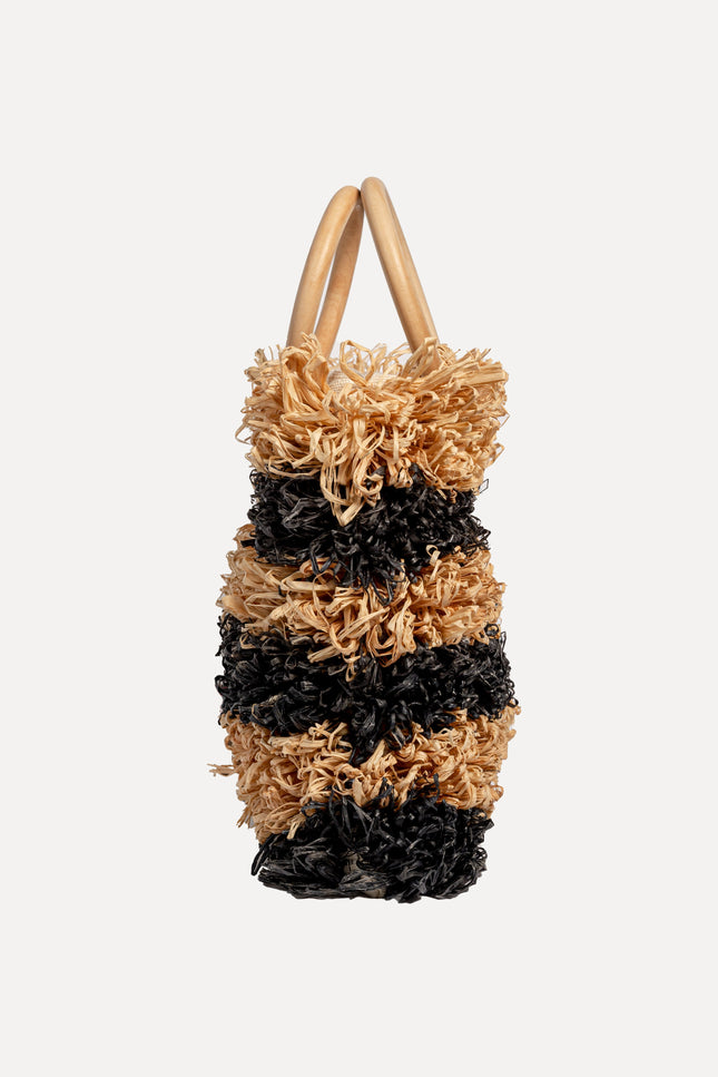 Entrudo | Pouch Baçal Raffia two-tone natural