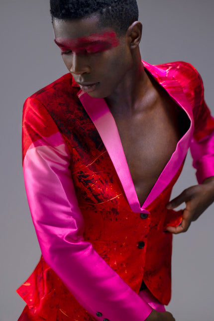 Custom-Made Men's Tailored Blazer - Special Print