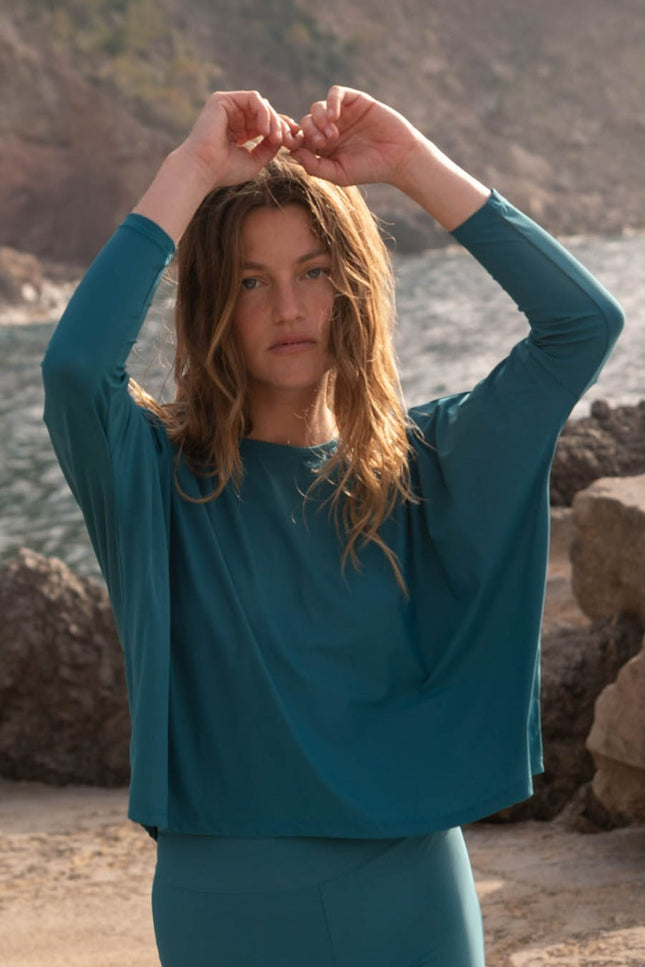 Kalani sunwear I Mykonos UV Top Teal