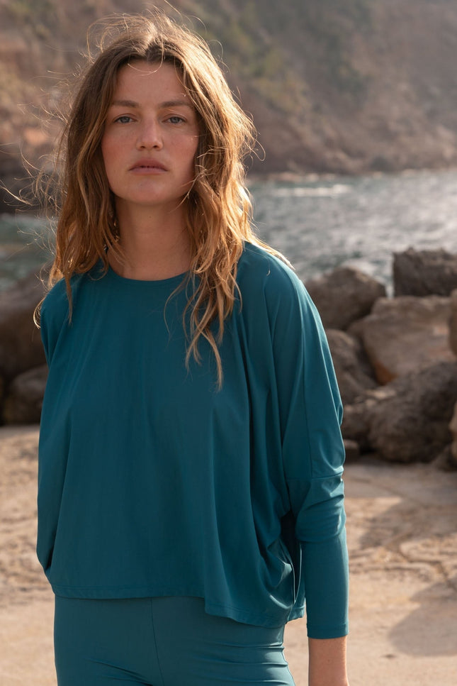 Kalani sunwear I Mykonos UV Top Teal