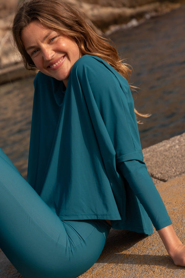 Kalani sunwear I Mykonos UV Top Teal