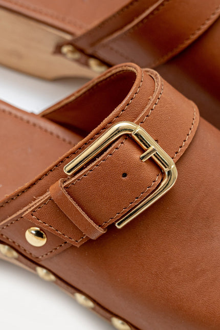 Entrudo | Chodaki na platformie Briffa x Entrudo camel