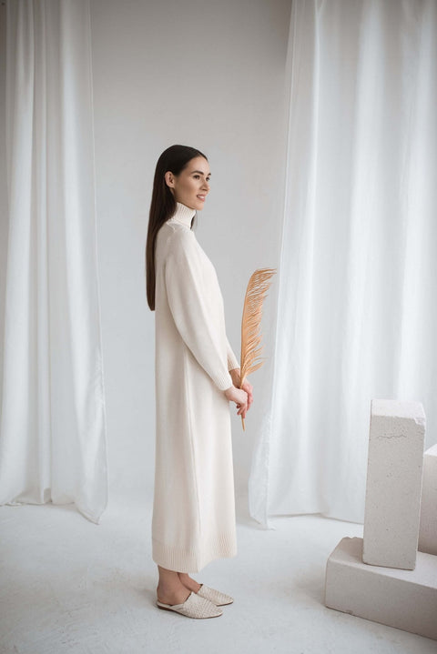 Monala | Sukienka z golfem z wełny merino