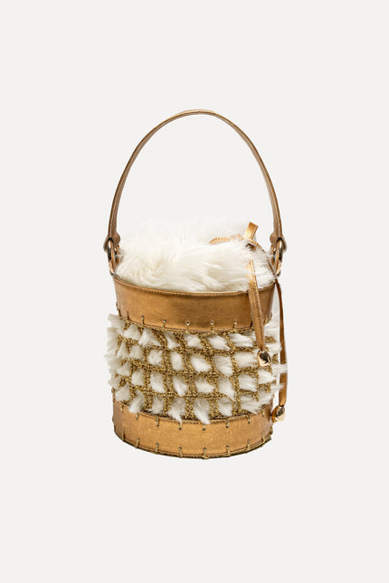 Entrudo | Torba bucket Covelinhas brązowo-biała