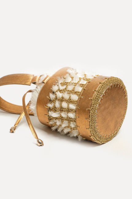 Entrudo | Torba bucket Covelinhas brązowo-biała