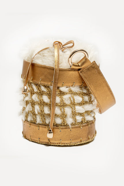 Entrudo | Torba bucket Covelinhas brązowo-biała
