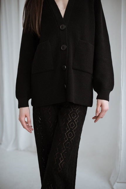 Monala | Merino wool lace knit pants