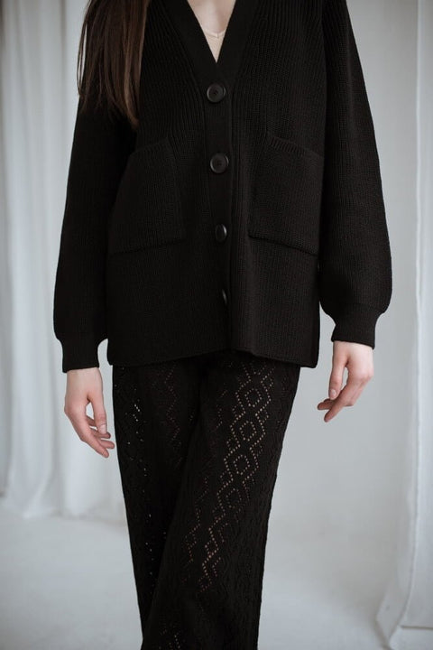 Monala | Merino wool lace knit pants