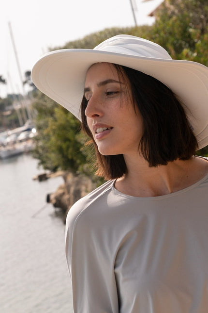 Kalani sunwear I Bahamas UV Sun Hat White