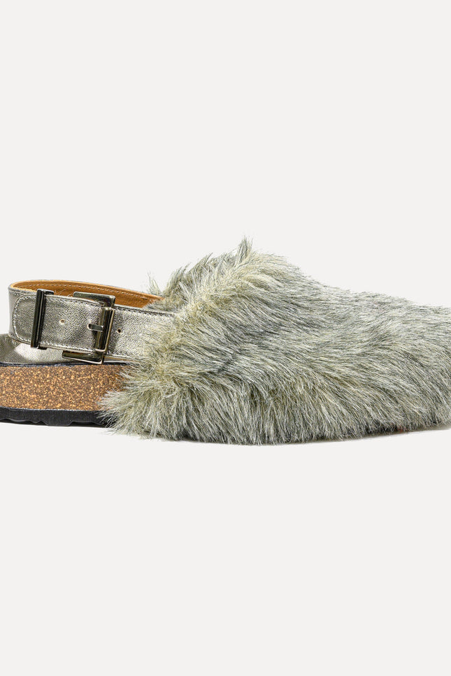 Entrudo | Covelinhas Slippers with faux fur grey