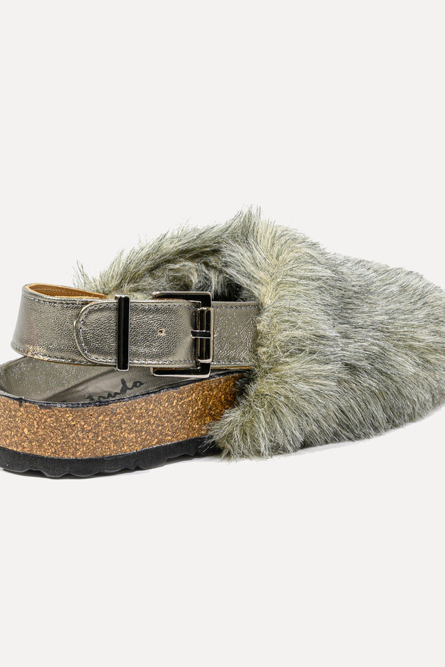 Entrudo | Covelinhas Slippers with faux fur grey