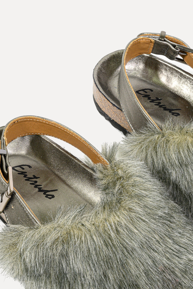 Entrudo | Covelinhas Slippers with faux fur grey