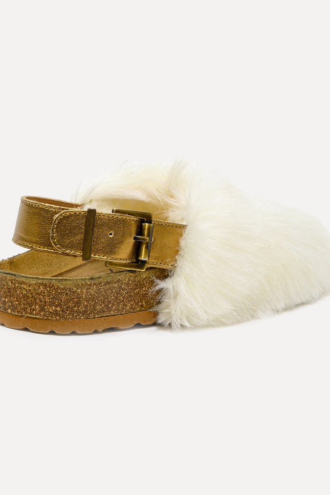 Entrudo | Covelinhas Slippers with faux fur white