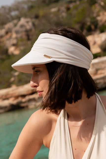 Kalani sunwear I Capri Reversible UV Visor White/Nude