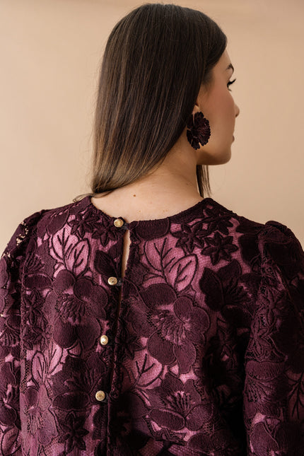 Maoconcept | Burgundy lace shirt