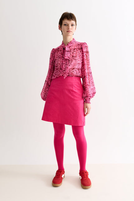 Dylan Babycord Mini Skirt - Pink - Detail 3