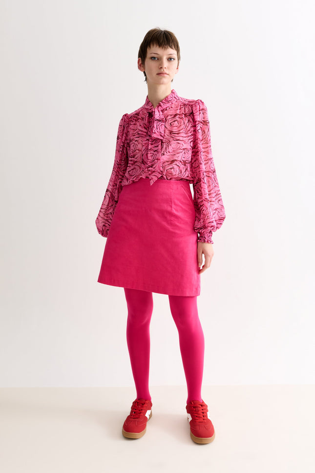 Dylan Babycord Mini Skirt - Pink - Detail 3