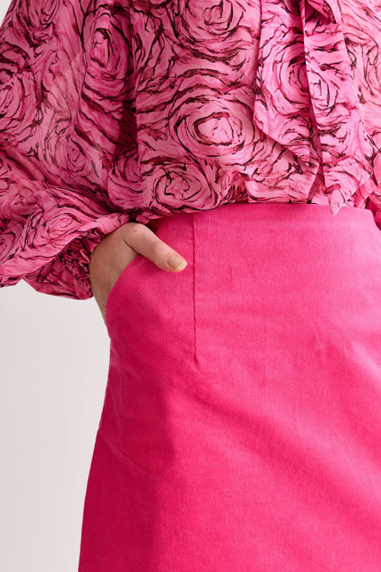 Dylan Babycord Mini Skirt - Pink - Detail 2