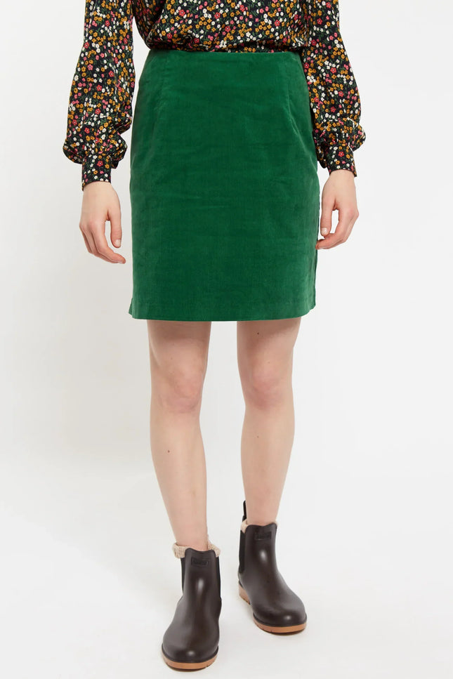 Dylan Baby Cord Mini Skirt - Green - Front