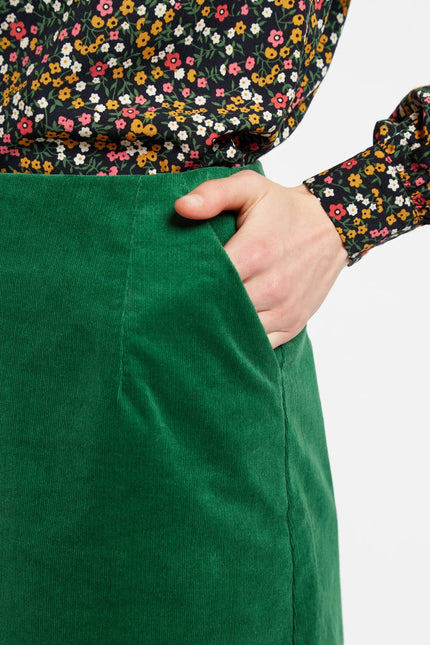 Dylan Baby Cord Mini Skirt - Green - Detail 1