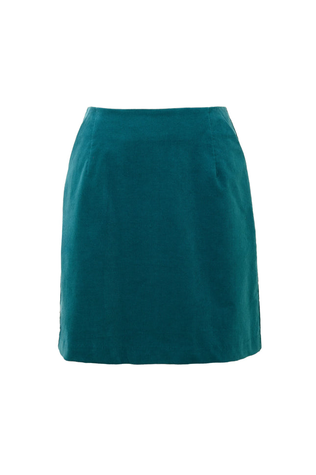 Dylan Babycord Mini Skirt - Petrol - Styled