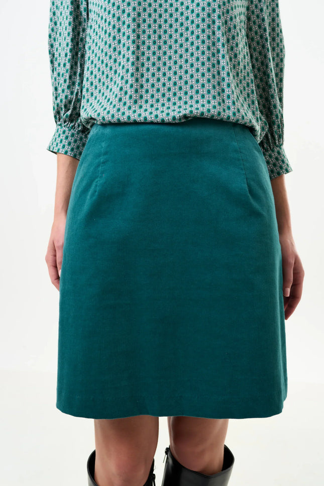 Dylan Babycord Mini Skirt - Petrol - Detail 1