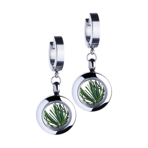 My Little Nature I Dangle Huggie Earrings With Pine Needles