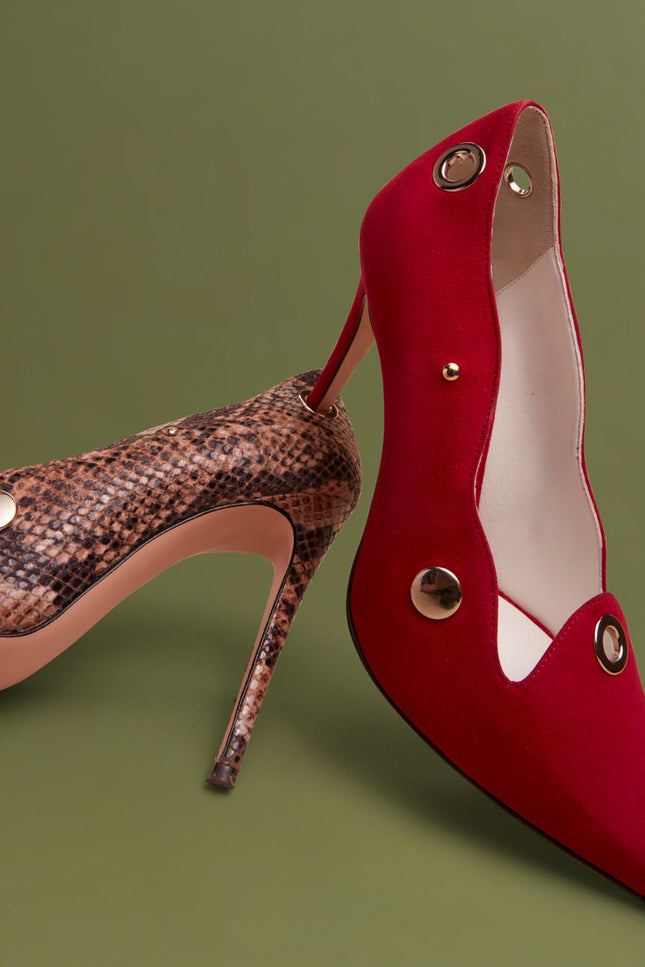 O2 Monde | Daphne Pumps cuoio snake