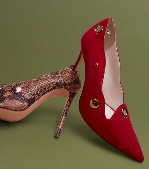 O2 Monde | Daphne Pumps cuoio snake