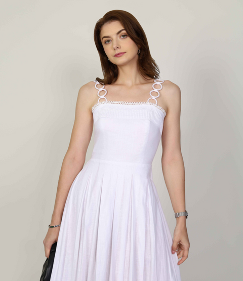 Muda Clothing | Midi dress Daphne white