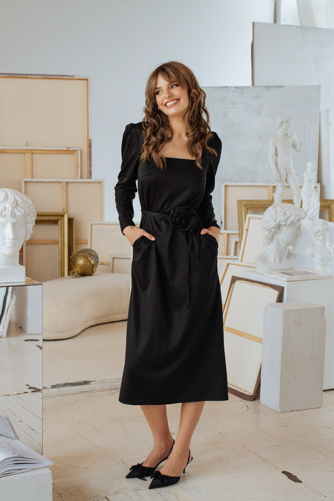 RainSisters | Backless Dress in Black | Dark Muse