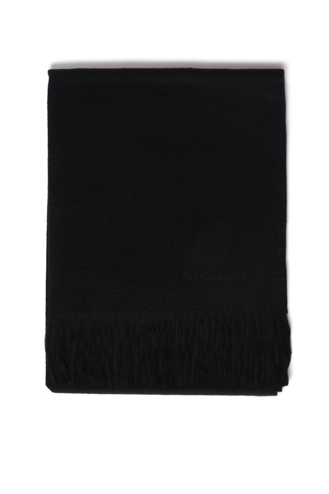 Bel Cashmere | Estola/ Bufanda grande con flecos negro