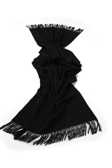 Bel Cashmere | Estola/ Bufanda grande con flecos negro