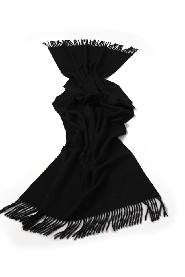 Bel Cashmere | Estola/ Bufanda grande con flecos negro